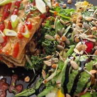 Timpana and THAT salad 😍 at Balance Bowl in Gzira