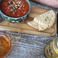 Tomato soup 😋 at Balance Bowl in Gzira