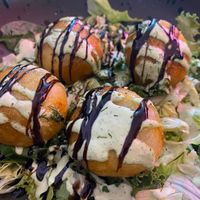 Potatoes with a lentil-mushroom filling and dill sauce at Balance Bowl in Gzira