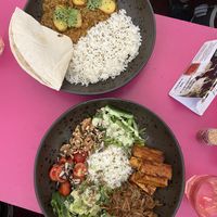 Madras (top) The Buddha Bowl (bottom)  at Balance Bowl in Gzira