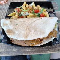 No doner kebab and fries at Balance Bowl in Gzira