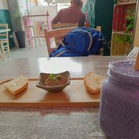 Complimentary starter with a purple smoothie at Balance Bowl in Gzira