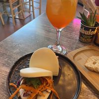 Bao buns and aperol spritz  at Balance Bowl in Gzira