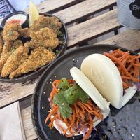 ‘Calamari’ and bao buns  at Balance Bowl in Gzira