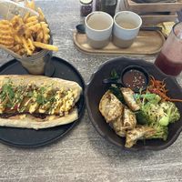 Lunch/brunch: filys cheezesteak & korean poke bowl  at Balance Bowl in Gzira
