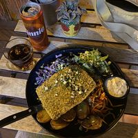 No Schnitzel with a cold Kinnie  at Balance Bowl in Gzira