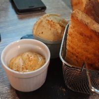Hummus & bread at Balance Bowl in Gzira
