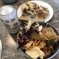 Salad and breads at Balance Bowl in Gzira
