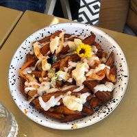 Loaded kumara fries  at Kindred NZ in Dunedin