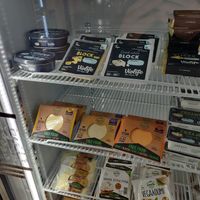 One of the 4 fridges, this one filled with cheese at Kindred NZ in Dunedin