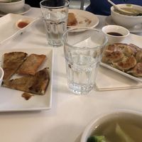 Scallion pancakes and dumplings  at Loving Hut - Chandler St in Worcester