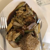 Szechuan “pork"  at Loving Hut - Chandler St in Worcester