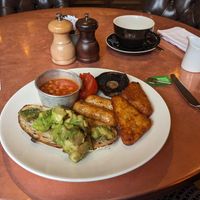 Bid foods vegan sausages were tasty at The White Hart in Ampthill