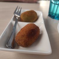 Spinach croquettes at Salamanca Magenta Cafe & Bar in Salamanca