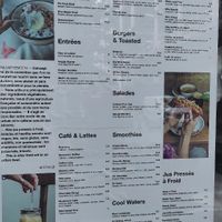 Menu at Wild & The Moon - Saint Honoré in Paris