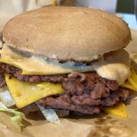 Vegan double cheesy burger on GF bun  at Theory (ex-BurgerTheory) in Paris
