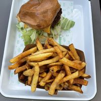 Burger and fries  at Theory (ex-BurgerTheory) in Paris
