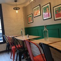 Tables inside (first floor) at Theory (ex-BurgerTheory) in Paris