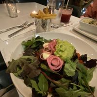 Quinoa burger and ‘insurance’ chips which I didn’t need 😊 at Café Du Parc in Killarney