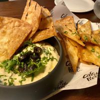 Hummus tortilla chips   at Café Du Parc in Killarney