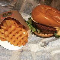 Vegan burger at LEON - Shaftesbury Avenue in London
