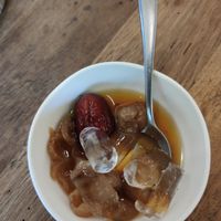 Cold Jujube & longan fruit for dessert at Mang's Mania in Ho Chi Minh City