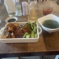 Fennel balls, rice and tofu with greens  at Mang's Mania in Ho Chi Minh City