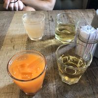 Carrot juice and ginger lemongrass tea (this one was very nice)  at Mang's Mania in Ho Chi Minh City