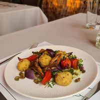 Vege dish with oyster mushroom at Pol na Pol in Tarnow