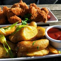 Cauliflower florets and Kifler Potatoes at Bright Brewery in Bright