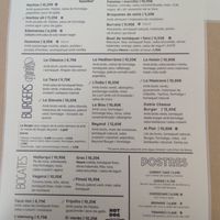 Carta at La Teca Burger in Sabadell