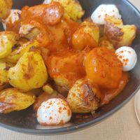 Patatas bravas con alioli at La Teca Burger in Sabadell