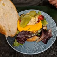 2 vegan chese burger at La Teca Burger in Sabadell