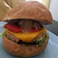La Mediterranea burger at La Teca Burger in Sabadell