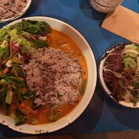Panang curry and crispy rice salad !  at li.ke in Berlin