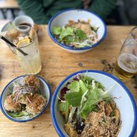 Pad Thai and tofu balls with peanut sauce   at li.ke in Berlin