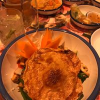 Big Bowl with a vegan fried egg, vegetables , minced tofu, rice and sauce.  at li.ke in Berlin