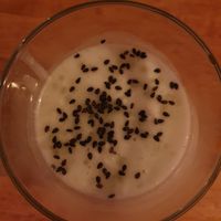 Corn pudding with sweet coconut milk at li.ke in Berlin