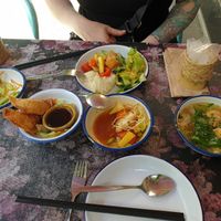 Bok choi and pumpkin dumplings with a few other also amazing dishes at li.ke in Berlin