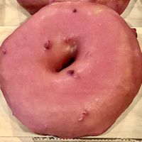 Orange hibiscus   at Oh Donuts & Coffee in Belfast