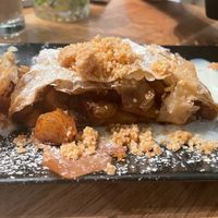 Apple Strudel at Roots & Rolls in Barcelona