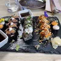 Vegan sushi  at Roots & Rolls in Barcelona