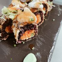 Vegan sushi  at Roots & Rolls in Barcelona