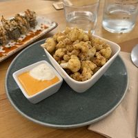 Cauliflower popcorn  at Roots & Rolls in Barcelona