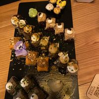Sushi mix platter  at Roots & Rolls in Barcelona
