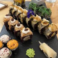 All vegan! All delicious!!  at Roots & Rolls in Barcelona