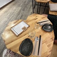 Heart shaped tables!! So cute and romantic!!  at Roots & Rolls in Barcelona