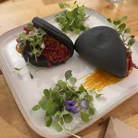 THE BEST THING I EVER ATE IN MY LIFE! BAO BUNS !!! A must must must get!!!!!  at Roots & Rolls in Barcelona