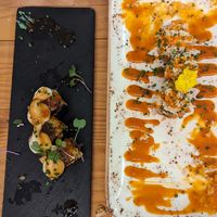 Say Cheese and Geisha sushi rolls (left to right) at Roots & Rolls in Barcelona