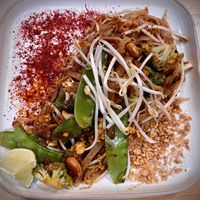 Pad thai  at Roots & Rolls in Barcelona